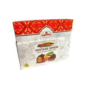 Ugurlu kastanikommid šokolaadiglasuuris kinkepakendis 320g